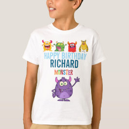 Camiseta Happy Birthday FUN Monsters kids cute