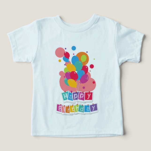 Camiseta Happy Birthday – Joyful Celebration Design  (Design frontal)