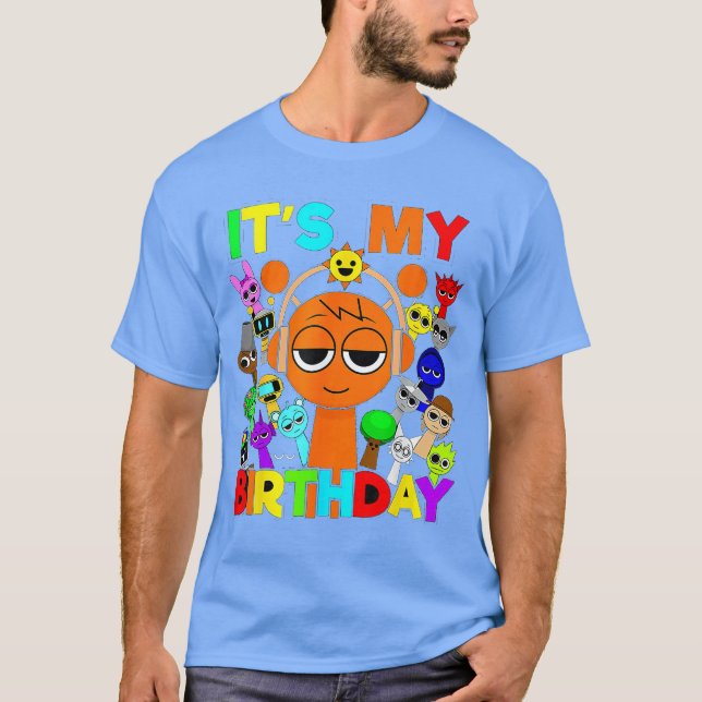 Camiseta Happy Birthday Sprunky Oren Simon Pinki Raddy Funb (Frente)