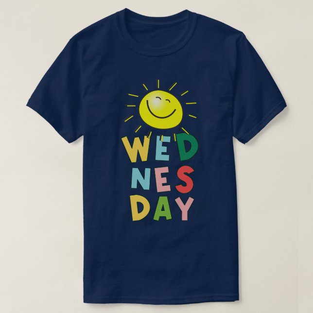 Camiseta Happy Bright Sunny Quarta-Feira (Frente do Design)