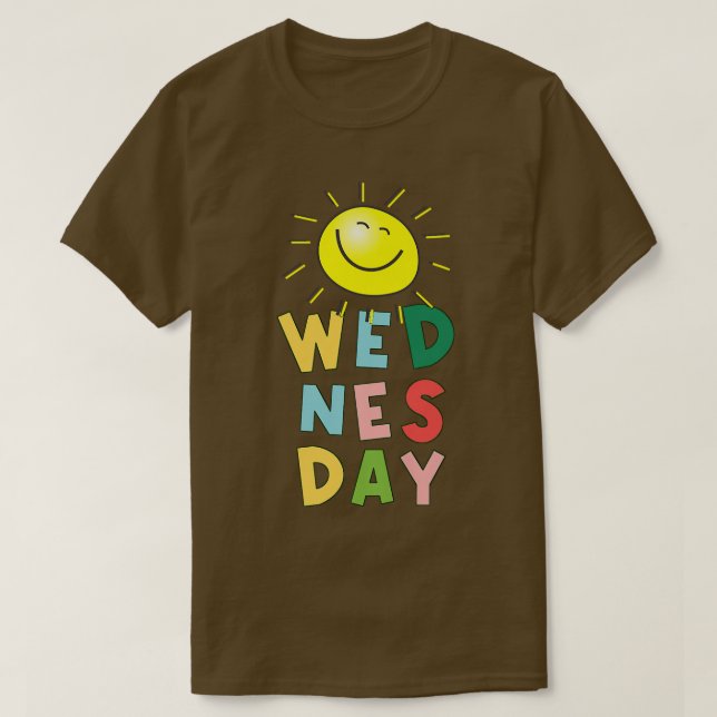Camiseta Happy Bright Sunny Quarta-Feira (Frente do Design)