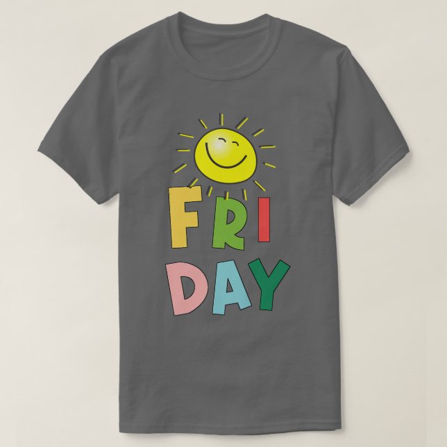 Camiseta Happy Bright Sunny Sexta-Feira (Frente do Design)