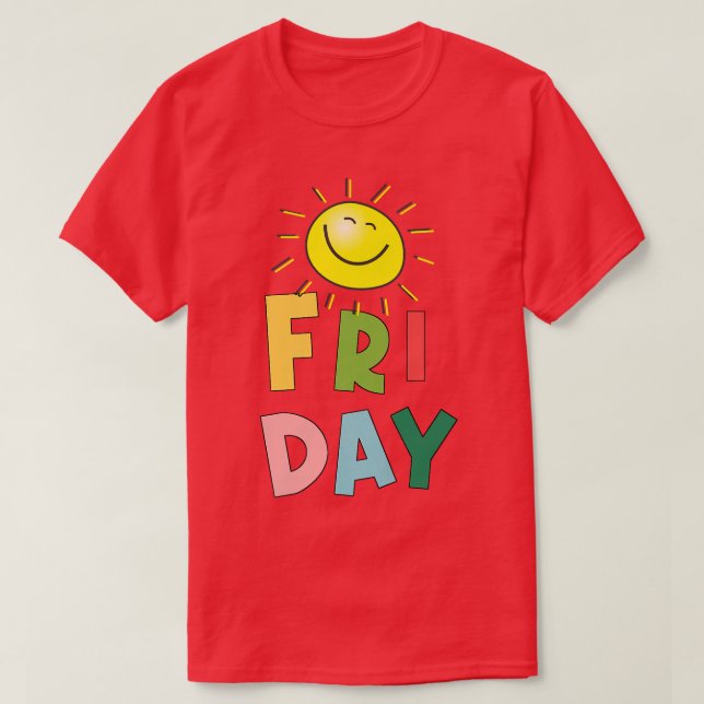 Camiseta Happy Bright Sunny Sexta-Feira (Frente do Design)