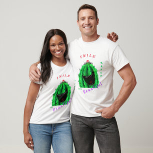 Camiseta Happy Cactus T-Sirt - Sorria