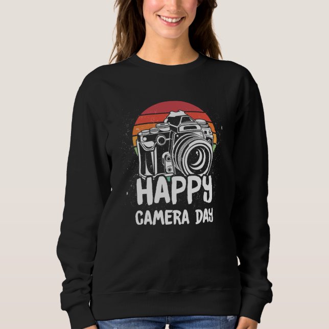 Camiseta Happy Camera Day Photo  for Photographers and Phot (Frente)