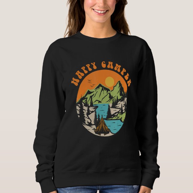 Camiseta Happy Camper  Camping  Adventure (Frente)