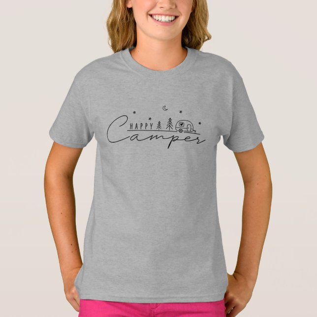 Camiseta Happy Camper Silhouette (Frente)