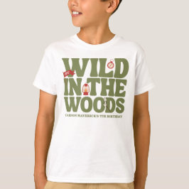 Camiseta Happy Camper Wild In The Woods Kids Birthday
