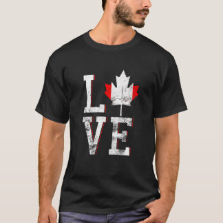 Camiseta Happy Canada Day I Love Canada Mapeamento Leaf Fla