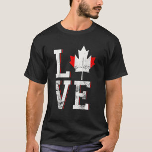 Camiseta Happy Canada Day I Love Canada Mapeamento Leaf Fla
