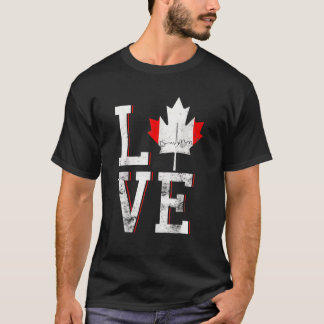 Camiseta Happy Canada Day I Love Canada Mapeamento Leaf Fla