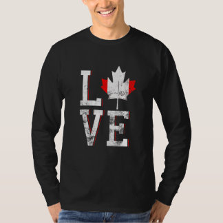 Camiseta Happy Canada Day I Love Canada Mapeamento Leaf Fla