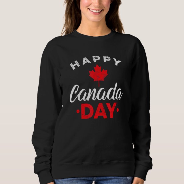 Camiseta Happy Canada Day Maple Folha canadense Flag (Frente)