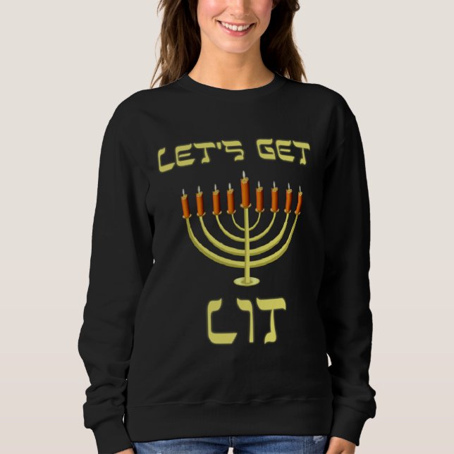 Camiseta Happy Chanukah Menorah Lets Get Lit  Hanukkah (Frente)