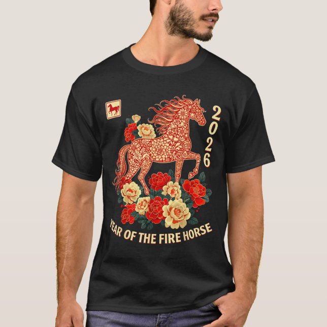 Camiseta Happy Chinese Lunar New Year Of The Horse 2026 Kid (Frente)