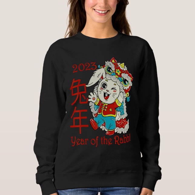 Camiseta Happy Chinese New Year 2023 Year of the Rabbit Dra (Frente)