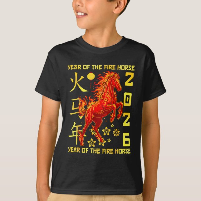 Camiseta Happy Chinese New Year Of The Horse 2026 Lunar New (Frente)