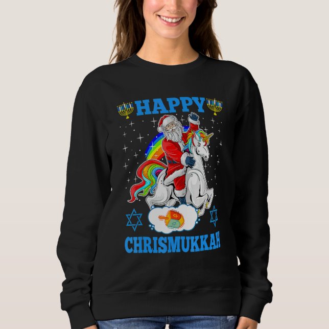 Camiseta Happy Chrismukkah Hanukkah Christmas Jewish Unicor (Frente)