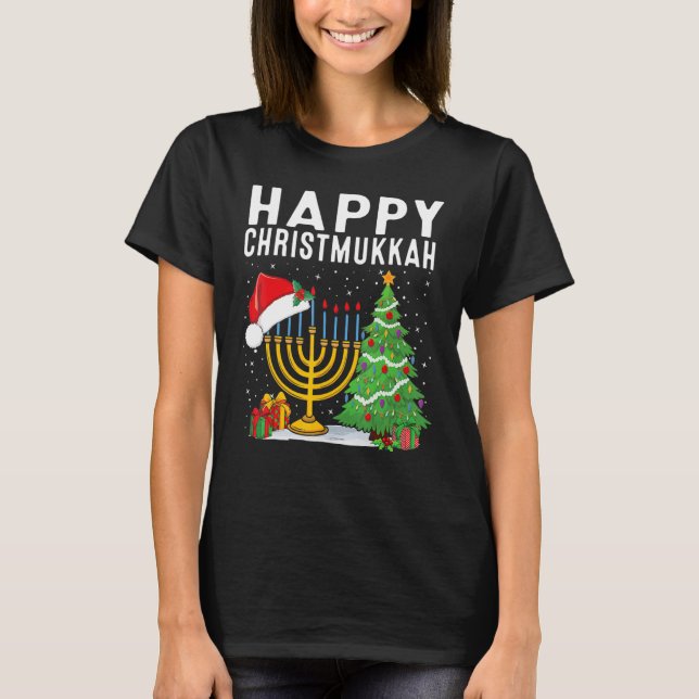 Camiseta Happy Chrismukkah Jewish Christmas Hanukkah Holida (Frente)
