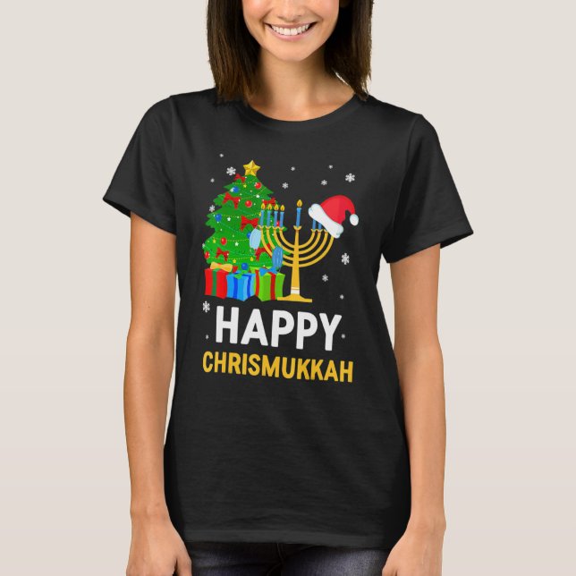 Camiseta Happy Chrismukkah Jewish Christmas Hanukkah Holida (Frente)