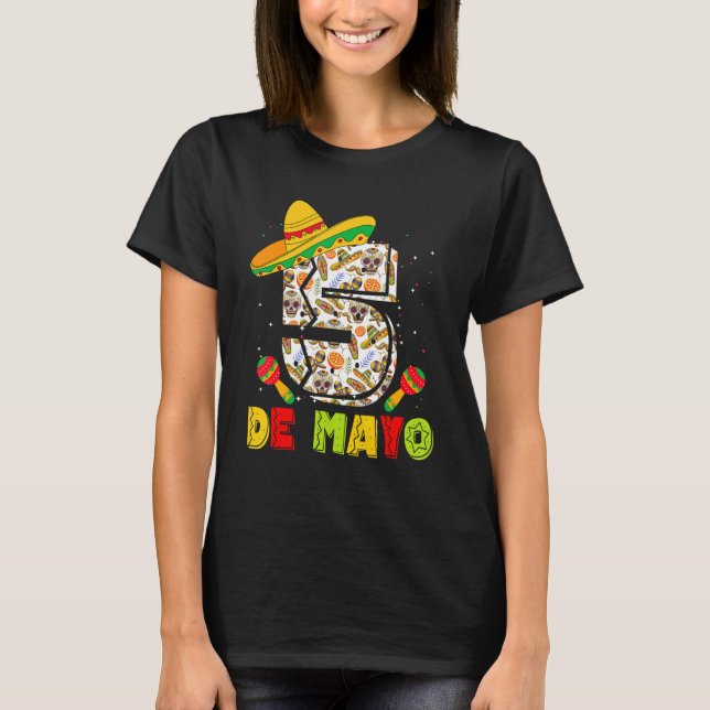 Camiseta Happy Cinco De Mayo 2023 Mexican Party Lets Fiesta (Frente)