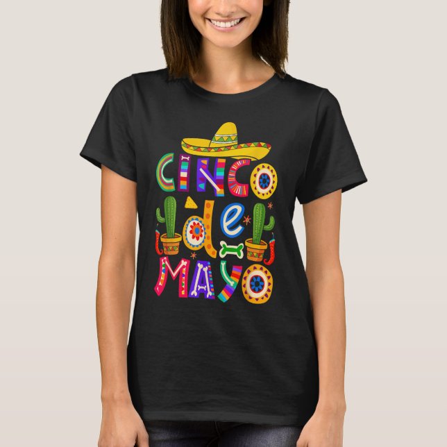 Camiseta Happy Cinco De Mayo Fiesta Squad 5 De Mayo Mexican (Frente)