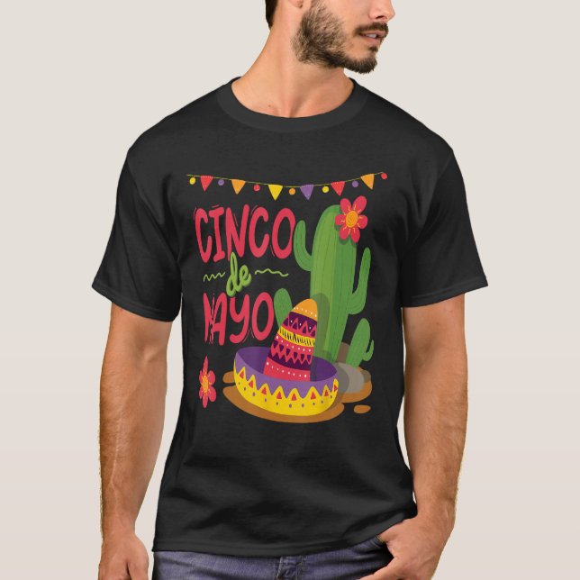 Camiseta Happy Cinco De Mayo Viva Mexico 5 De Mayo 2 (Frente)