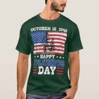 Happy Columbus Day 1492 American Flag