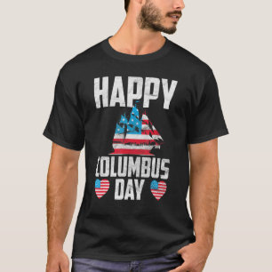 Camiseta Happy Columbus Day Italiana Explorar Americano