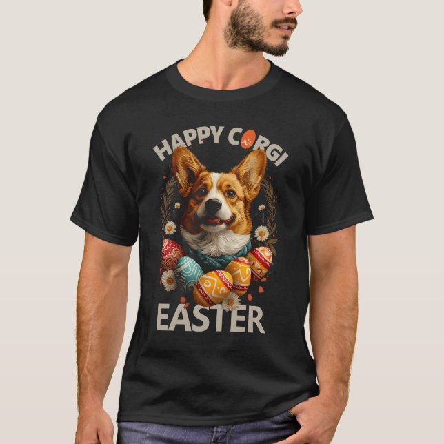 Camiseta Happy Corgi Páscoa (Frente)