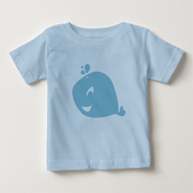 Camiseta Happy Cute Blue Whale (Frente)