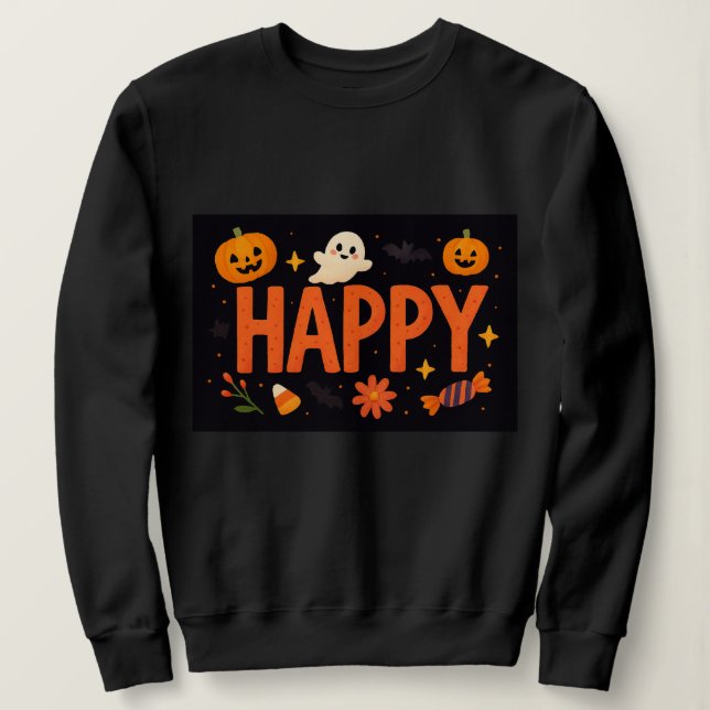 Camiseta Happy Cute Hallowen (Frente do Design)