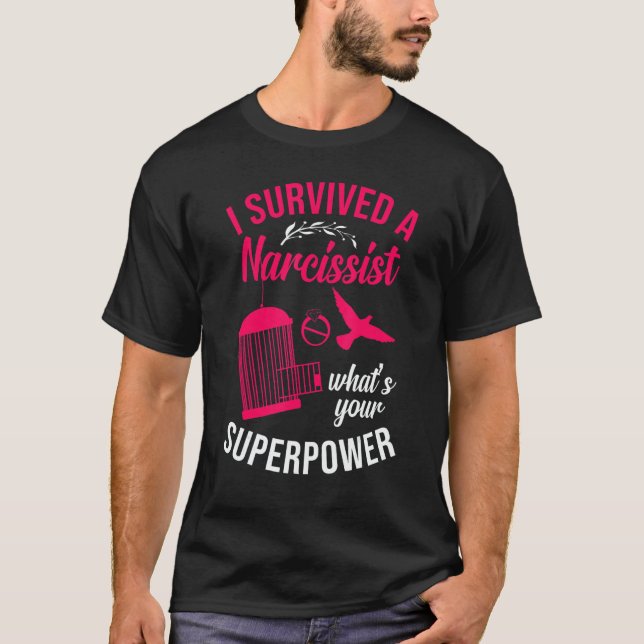 Camiseta Happy Divorce Party I Survived A Narcissist What's (Frente)
