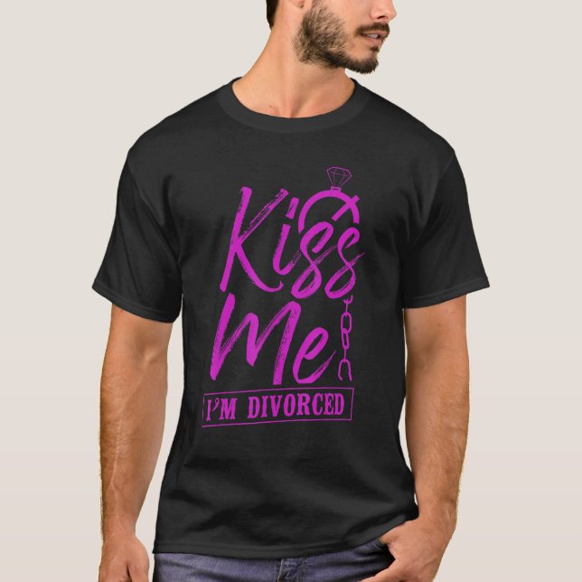 Camiseta Happy Divorce Party Kiss Me I'm Divorced 3 (Frente)