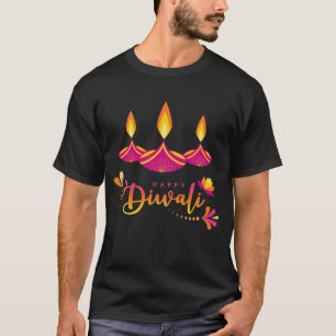 Camiseta Happy Diwali Deepavali Indian Festival das Luzes