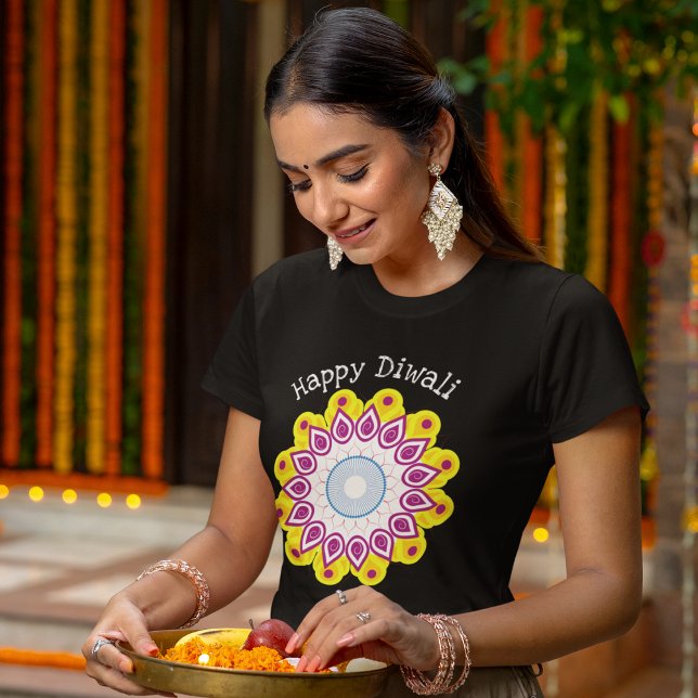 Camiseta Happy Diwali Mandala Cute Hindu Women's (Criador carregado)