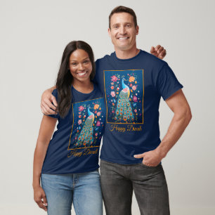 Camiseta Happy Diwali Peacock & Flowers
