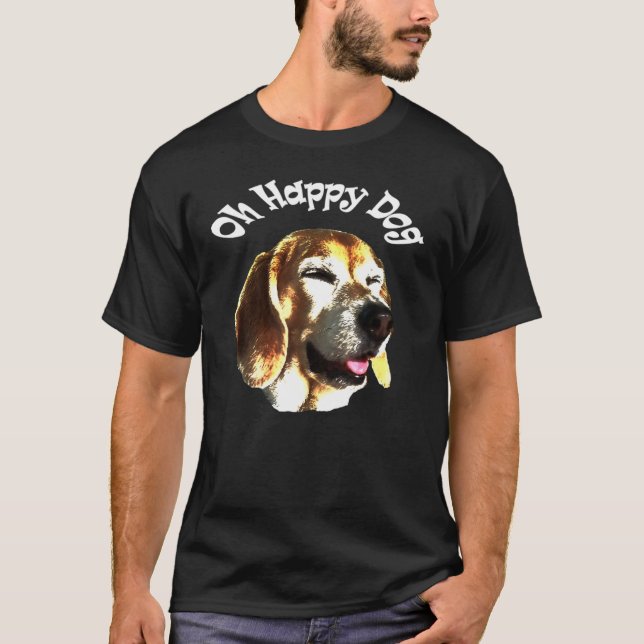 Camiseta Happy Dog Beagle Gif (Frente)