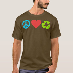 Camiseta Happy Earth Day Peace Love Recycle Funny Science T