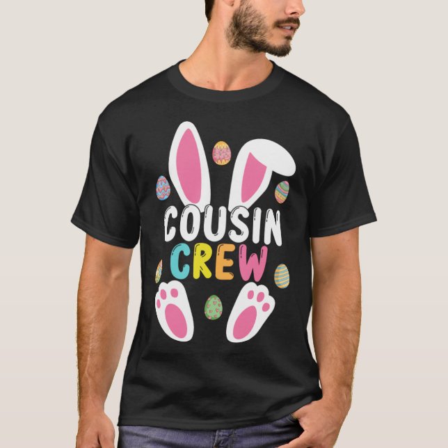 Camiseta Happy Easte Cousin Crew Easter Bunny Family Matchi (Frente)