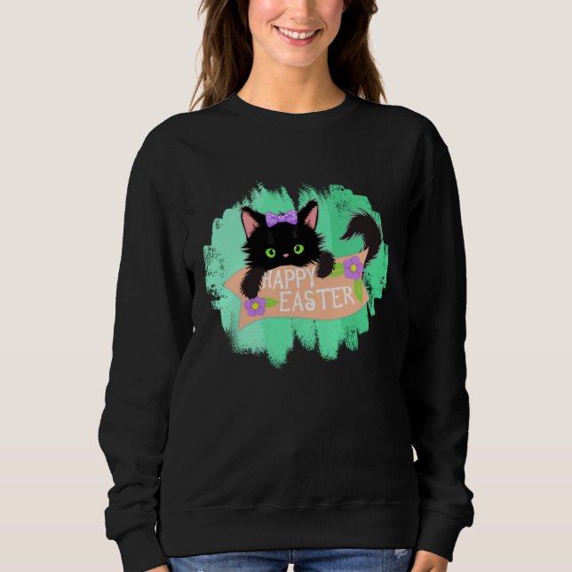 Camiseta Happy Easter Black Kitty (Frente)