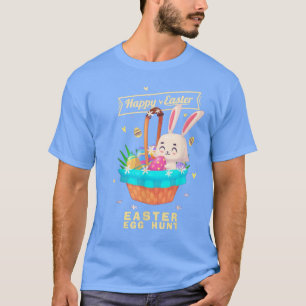 Camiseta Happy Easter Bunny Basket Egg Hunt Cute