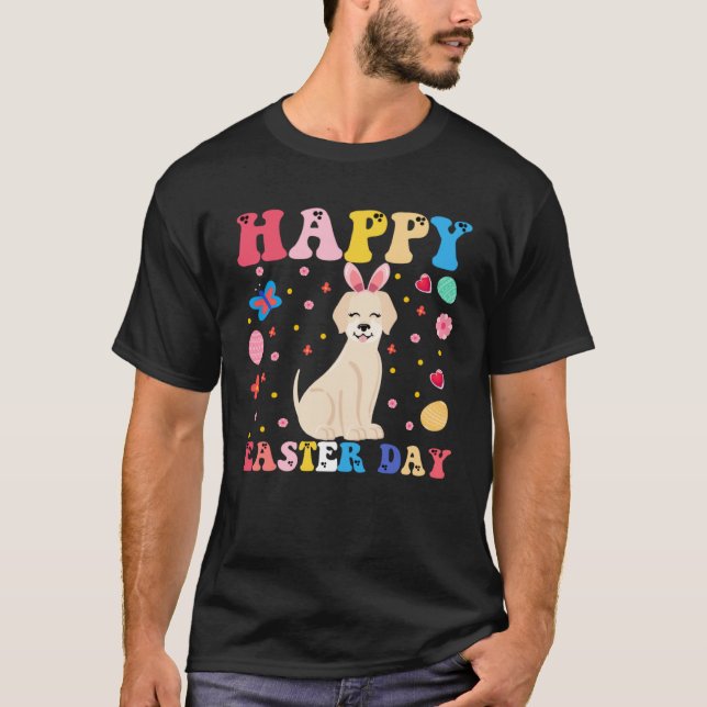 Camiseta Happy Easter Bunny Great Pyrenee  Easter Day Groov (Frente)