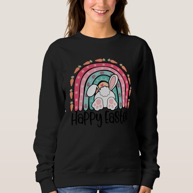 Camiseta Happy Easter Bunny Rabbit Face  Easter Day Women G (Frente)
