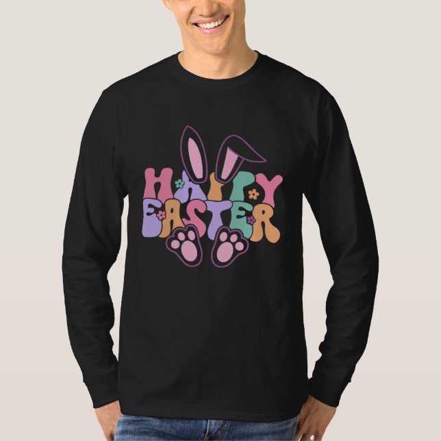 Camiseta Happy Easter Bunny Rabbit Face Funny Easter Day Wo (Frente)