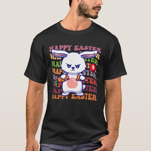 Camiseta Happy Easter Bunny Rainbow Rabbit  Easter Egg Hunt (Frente)