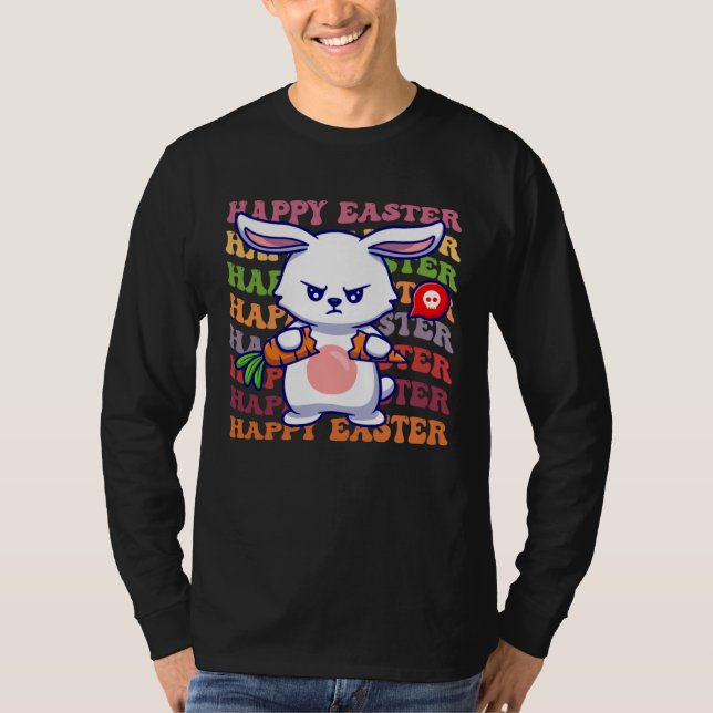 Camiseta Happy Easter Bunny Rainbow Rabbit  Easter Egg Hunt (Frente)