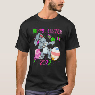 Camiseta Happy-Easter Day 2022 Funny Dabbing Easter Bunny C
