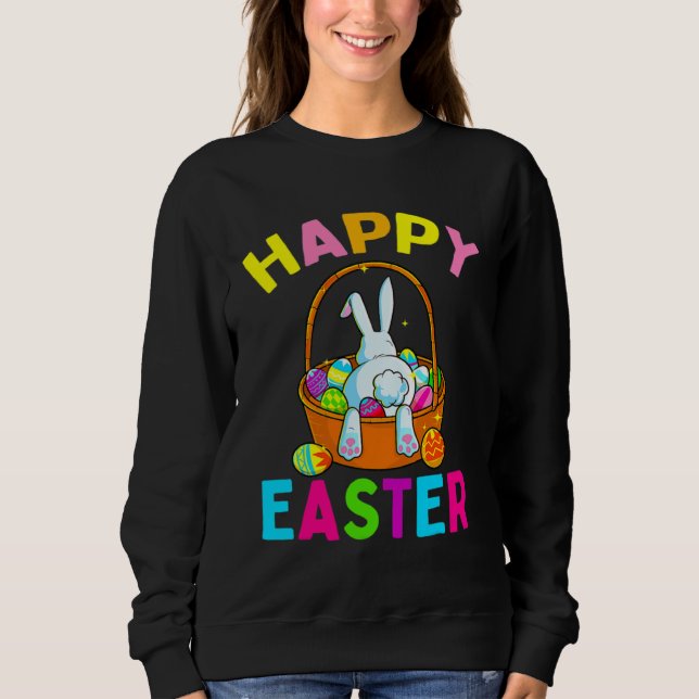 Camiseta Happy Easter Day Bunny Egg Hunting Spring Christia (Frente)