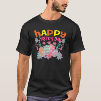 Camiseta Happy Easter Day Colorful Egg Hunting Flower Men W